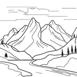 Majestic Mountains Wilderness Coloring Page 30054-24075