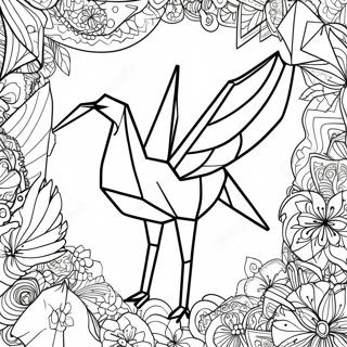 Origami Coloring Pages