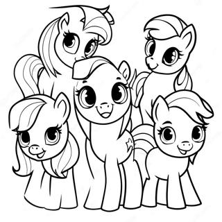 Colorful My Little Pony Friends Coloring Page 30094-24112