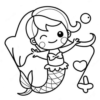 Boy Mermaid Coloring Page 30103-24107