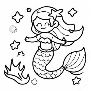 Adventurous Boy Mermaid Coloring Page 30104-24113