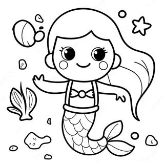 Adventurous Boy Mermaid Coloring Page 30104-24114