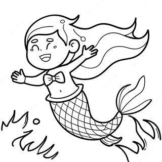 Adventurous Boy Mermaid Coloring Page 30104-24116