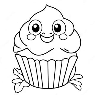 Cute Muffin Coloring Page 30113-24117