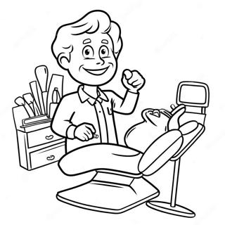 Friendly Dentist With Tools Coloring Page 30144-24148