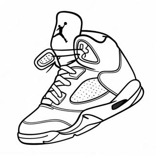 Jordan 5 Sneaker Coloring Page 30153-24149