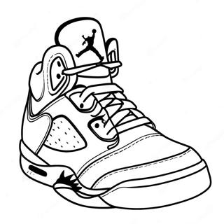 Jordan 5 Sneaker Coloring Page 30153-24150