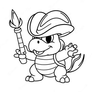 Lemmy Koopa With Colorful Wand Coloring Page 30174-24176