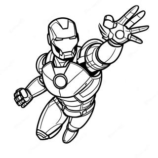 Iron Man Flying Coloring Page 3017-2457