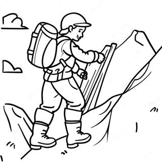 Mountain Climbing Kids Coloring Page 30184-24177