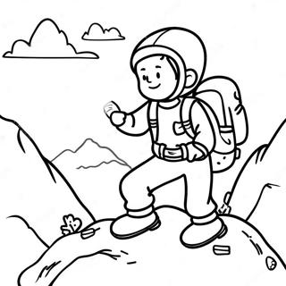 Mountain Climbing Kids Coloring Page 30184-24179