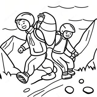 Mountain Climbing Kids Coloring Page 30184-24180