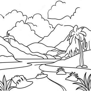 Vibrant Venezuela Landscape Coloring Page 30194-24185