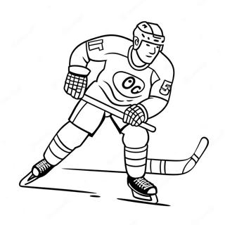 Hockey Player Skating Fast Coloring Page 301-243