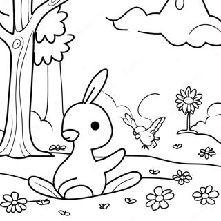 Peaceful Woodstock Scene Coloring Page 30214-24203