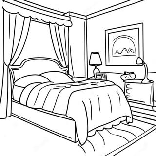 Cozy Bed Coloring Page 30223-24207