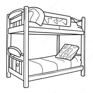 Bunk Bed With Fun Accessories Coloring Page 30224-24209