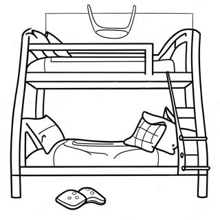 Bunk Bed With Fun Accessories Coloring Page 30224-24210