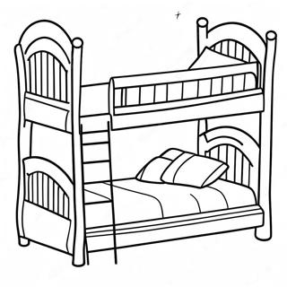 Bunk Bed With Fun Accessories Coloring Page 30224-24211