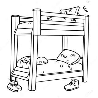 Bunk Bed With Fun Accessories Coloring Page 30224-24212