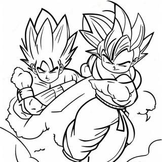 Goku And Vegeta Epic Battle Coloring Page 30243-24217