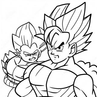 Goku And Vegeta Epic Battle Coloring Page 30243-24218