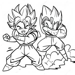 Goku And Vegeta Epic Battle Coloring Page 30243-24219