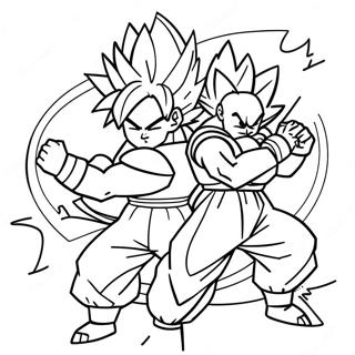 Goku And Vegeta Epic Battle Coloring Page 30243-24220