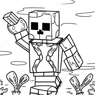 Minecraft Skeleton Coloring Page 30263-24238