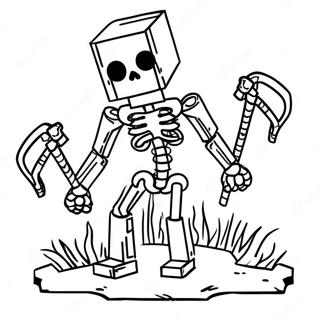 Minecraft Skeleton Coloring Page 30263-24239