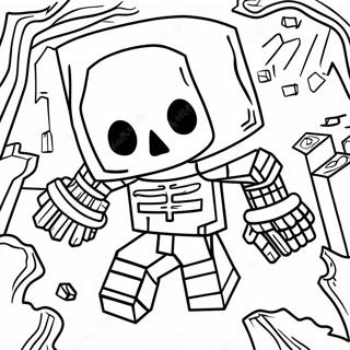 Creepy Minecraft Skeleton Coloring Page 30264-24241