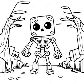 Creepy Minecraft Skeleton Coloring Page 30264-24244