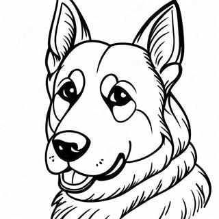 Realistic German Shepherd Coloring Pages