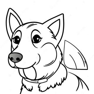 Realistic German Shepherd Portrait Coloring Page 30323-24286