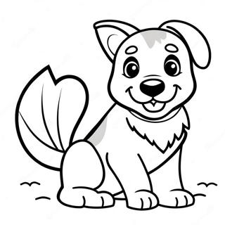 Playful German Shepherd Puppy Coloring Page 30324-24290