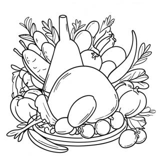 First Thanksgiving Feast Coloring Page 30333-24295