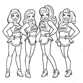 Carolina Panthers Cheerleaders Coloring Page 30344-24307