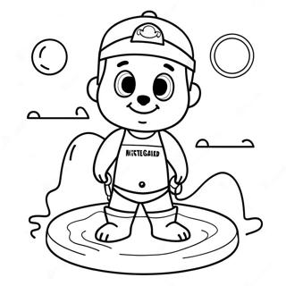 Cute Cartoon Lifeguard Coloring Page 30364-24328