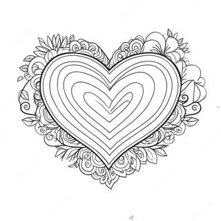 Emo Style Heart Coloring Page 3036-2465