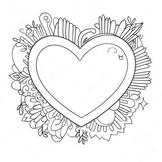 Emo Style Heart Coloring Page 3036-2468