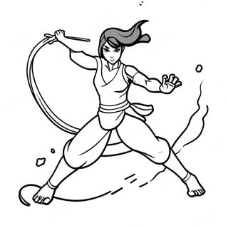 Korra In Action Coloring Page 30374-24333