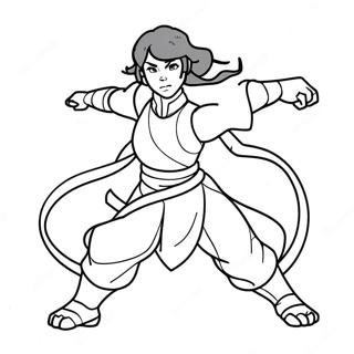 Korra In Action Coloring Page 30374-24334