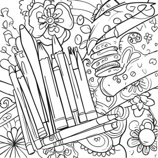 Colorful Pencil Drawing Coloring Page 30394-24356