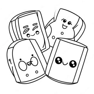 Cute Band Aid Characters Coloring Page 30414-24359