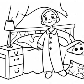 Pajama Day Coloring Pages