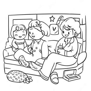 Cozy Pajama Party Coloring Page 30424-24375