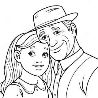 Father And Daughter Coloring Page 30433-24372