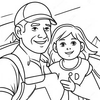 Adventurous Father And Daughter Coloring Page 30434-24379