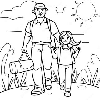 Adventurous Father And Daughter Coloring Page 30434-24380