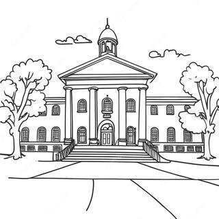 University Building Coloring Page 30454-24395